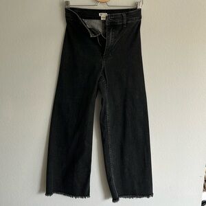 Billabong Free Fall High Waist Pants, wide leg, black/chacoal, size 26